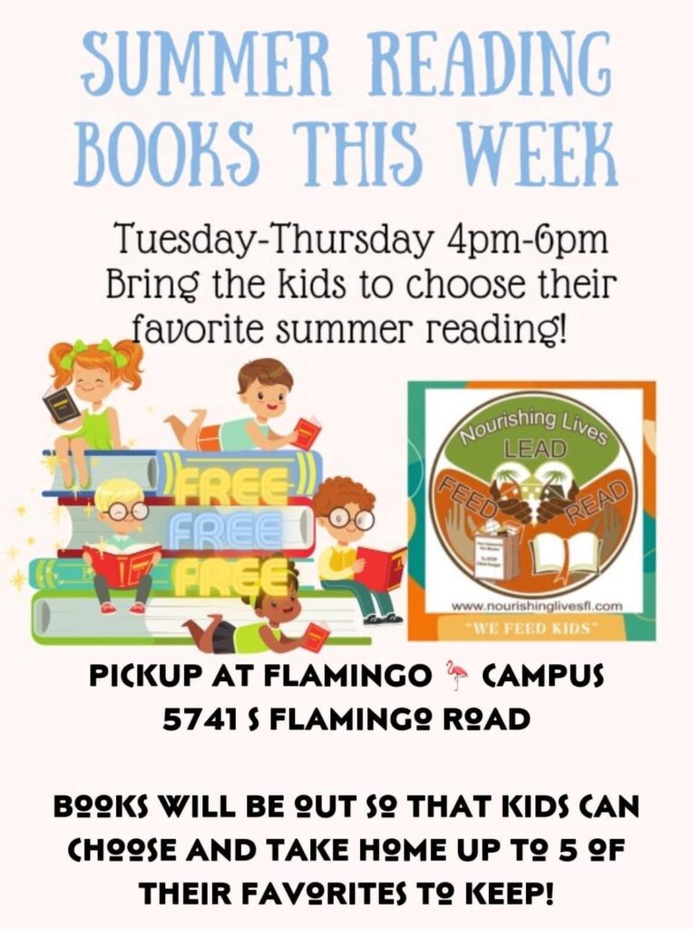 Summer Reading Books this Week, Tuesday-Thursday 4pm-6pm today and tomorrow to choose their favorite summer reading.